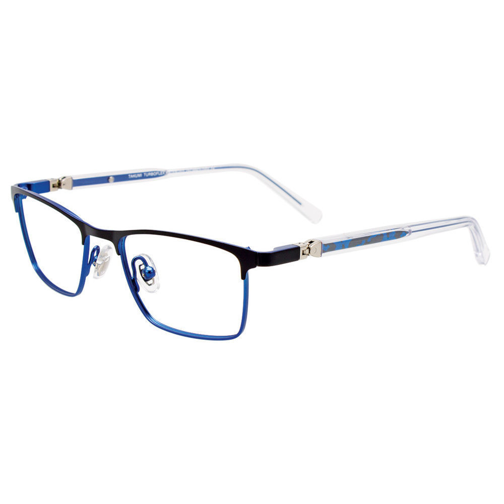 TAKUMI TK1146 Eyeglasses 050 Mt Blu Mt Blk Blue BlkCryst 44mm